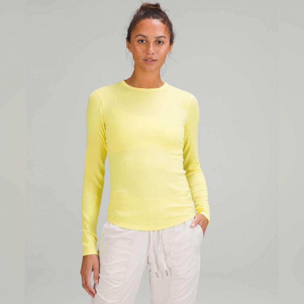 Lululemon Hold Tight Long Sleeve Sunlight Yellow Size 6